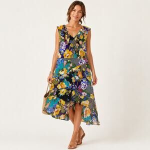 susan graver printed liquid knit maxi dress Susan Graver Passport Petite Printed Liquid Knit Maxi Dress